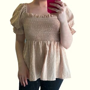 NEUTRAL BEIGE/TAN BLOUSE